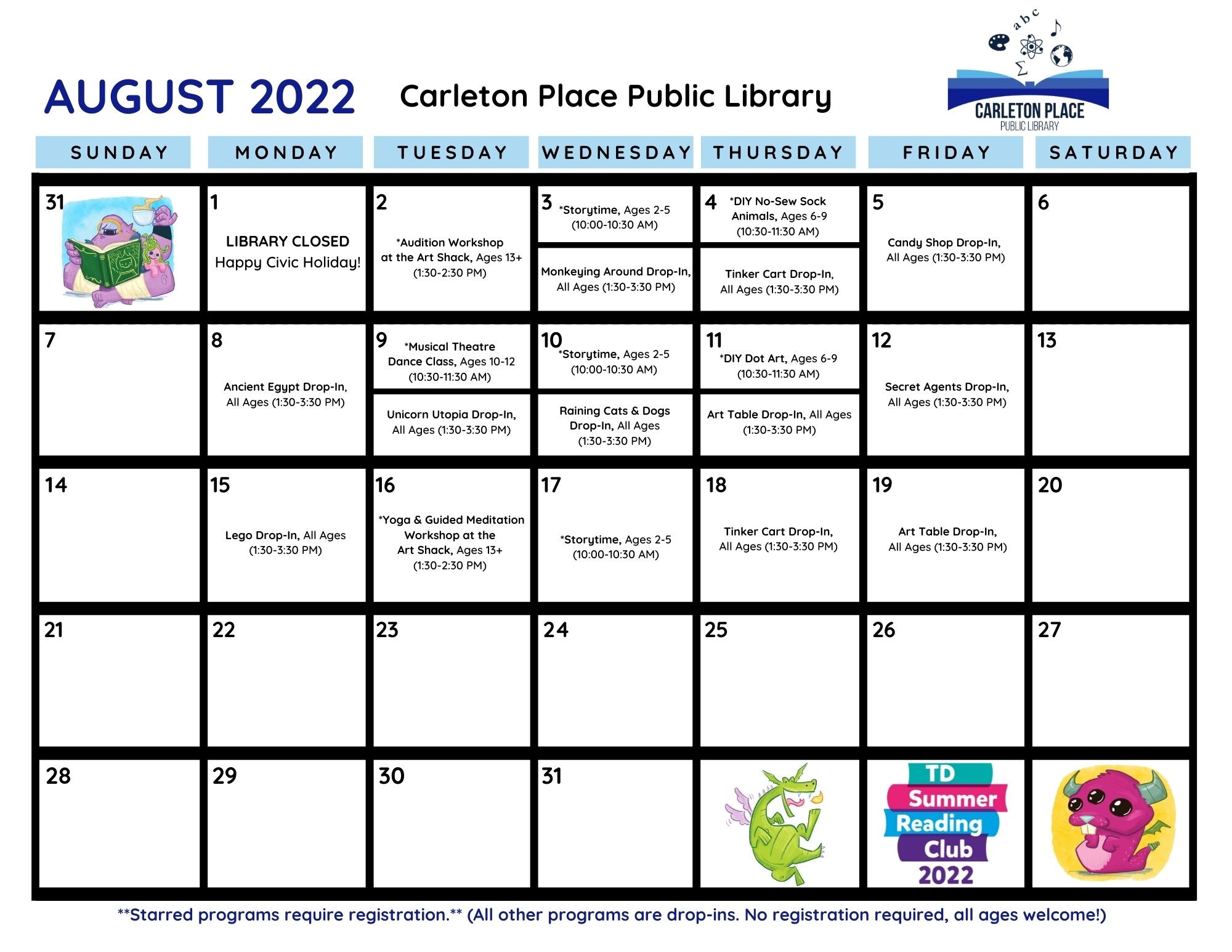 August 2022 Summer Calendar